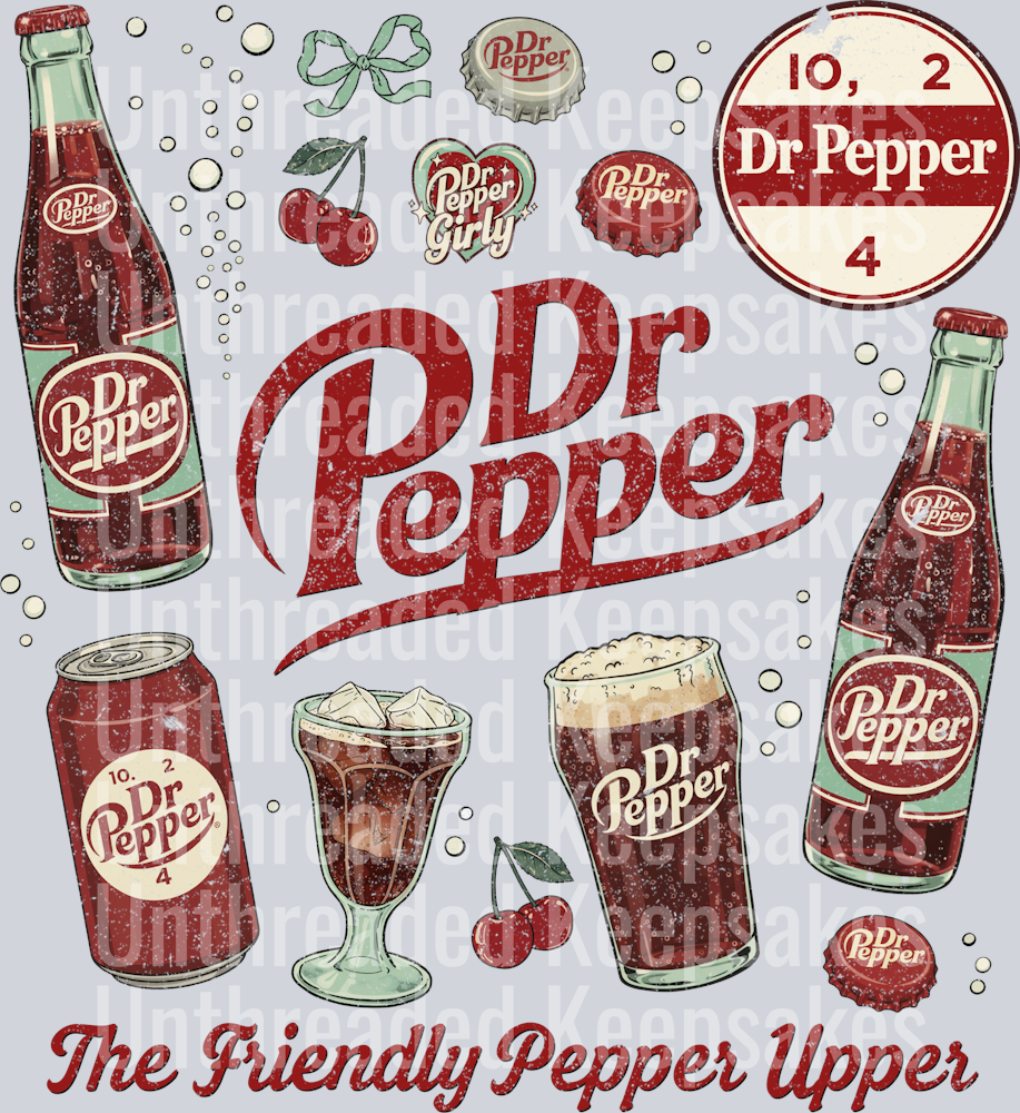 Vintage Dr Pepper(2)DTF Transfer