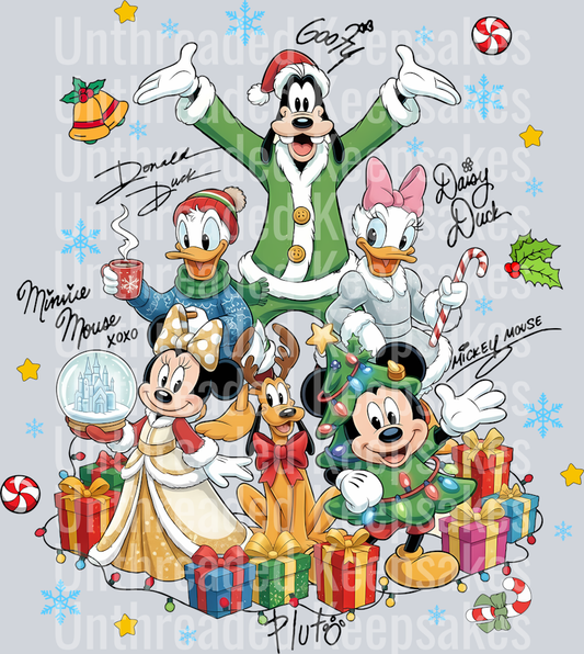 Disney Mickey Christmasa DTF Transfer