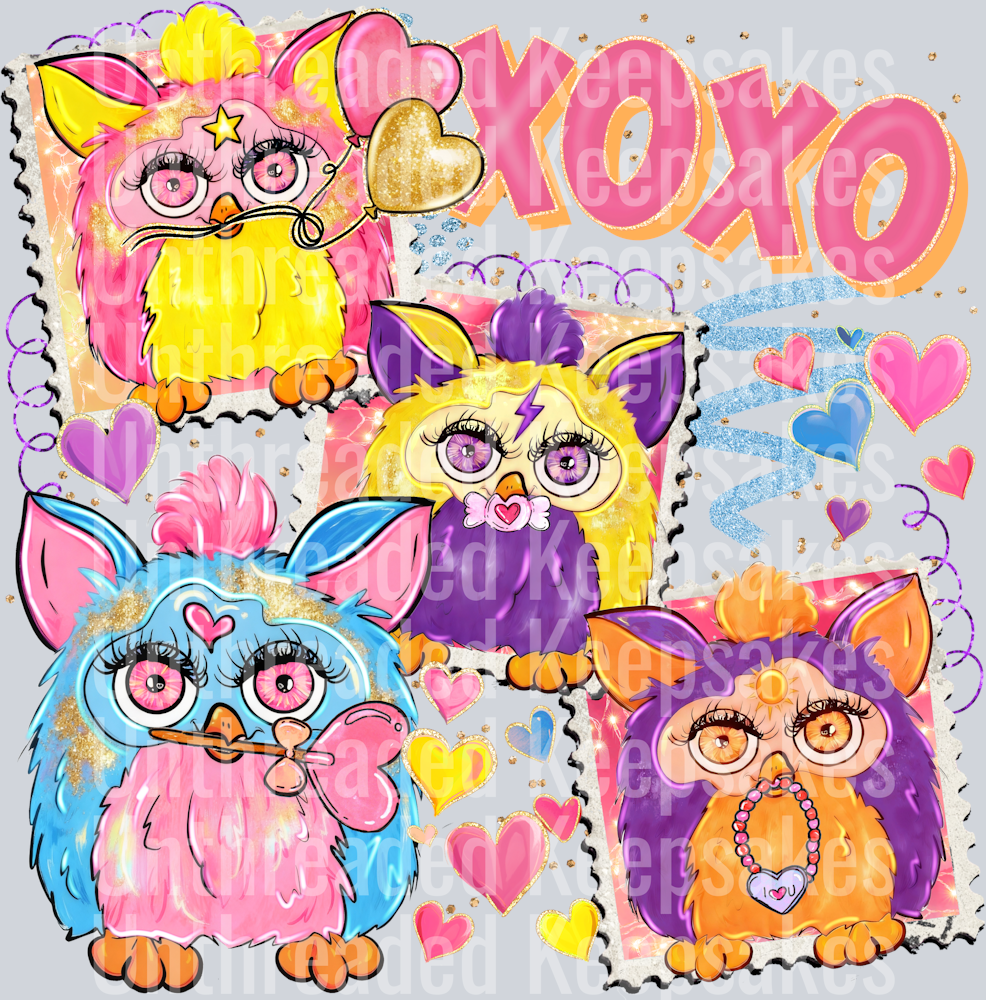 Furby Valentine DTF Transfer