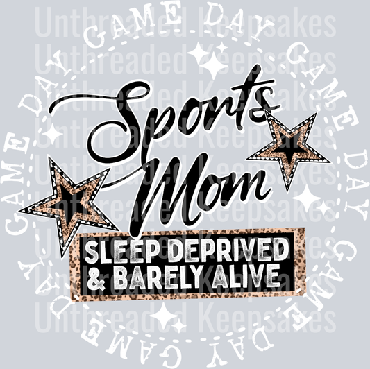 Sports_Mom_Circle_White DTF Transfer