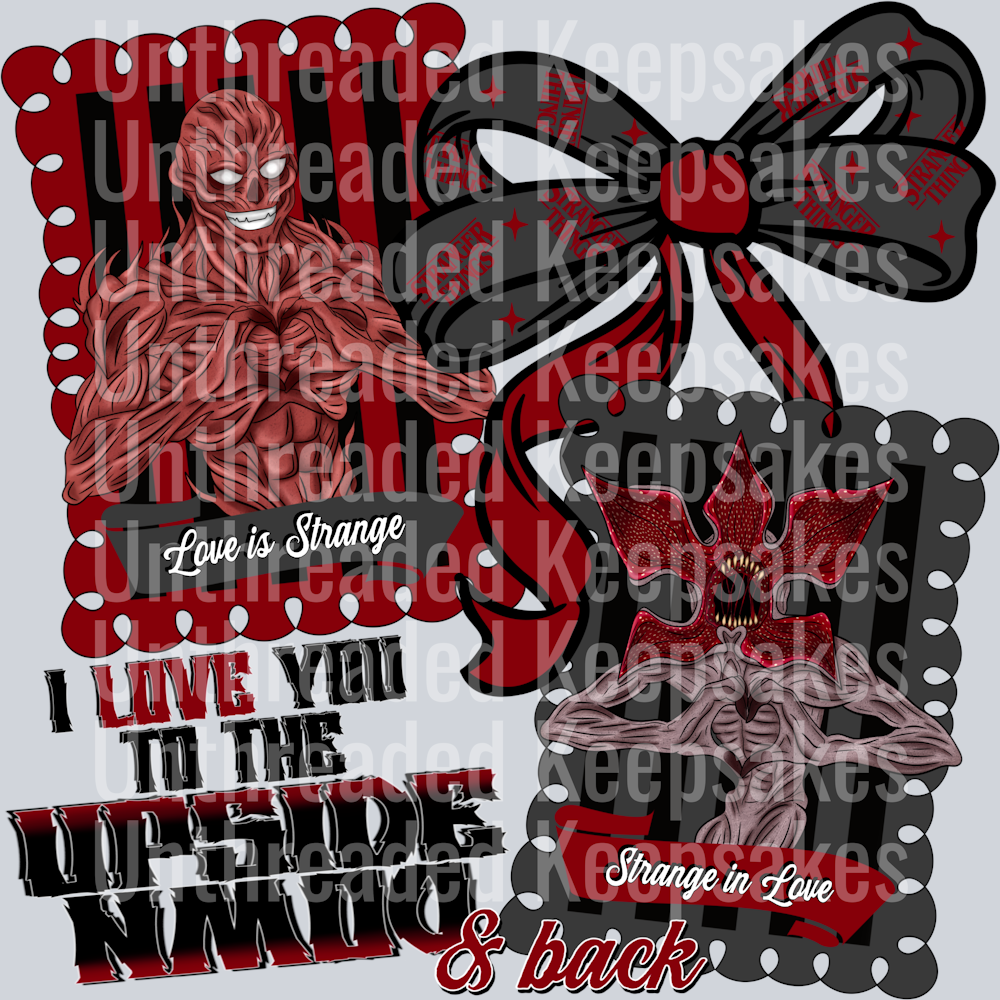 I Love You To The Upside Down & Back DTF Transfer