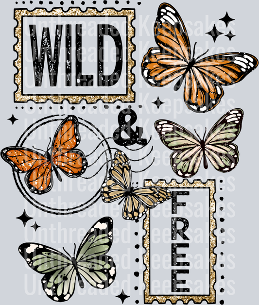 Wild_And_Fee_ButterfliesDTF Transfer