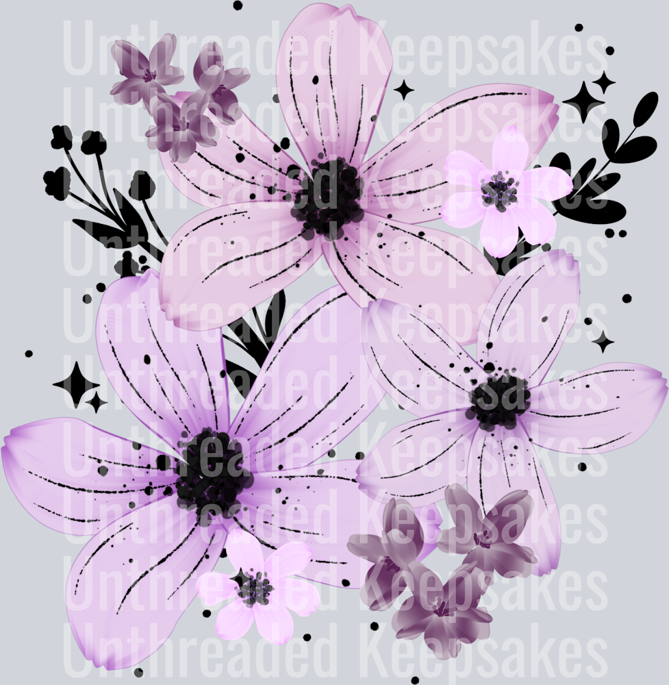 Purple_Florals_ DTF TRANSFER