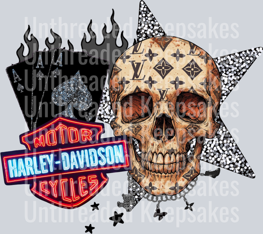 HD Skull DTF Transfer