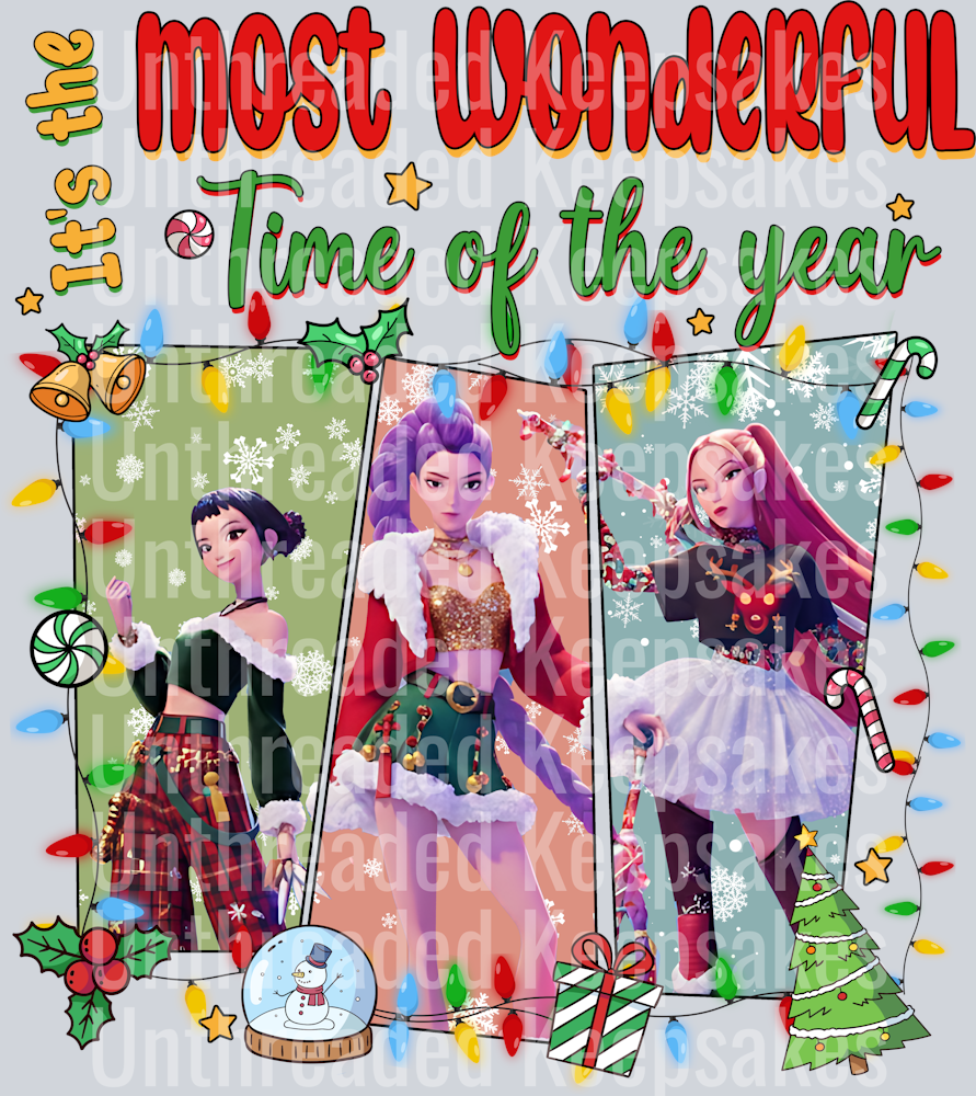 Huntrix Christmas DTF Transfer
