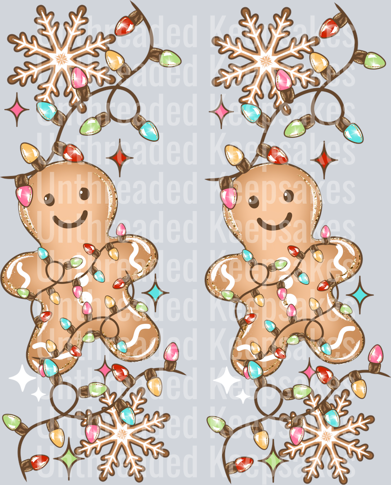 Gingerbread_Christmas_Lights_SleeveDTF Transfer