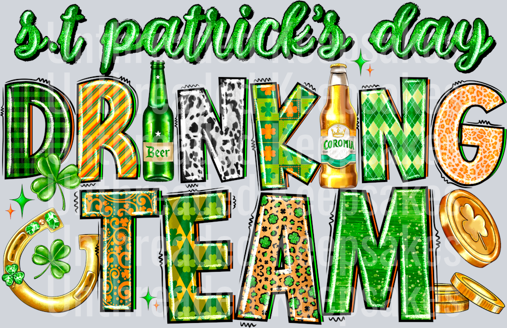 s t patrick s day drinking team DTF Transfer