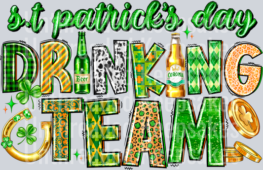 s t patrick s day drinking team DTF Transfer