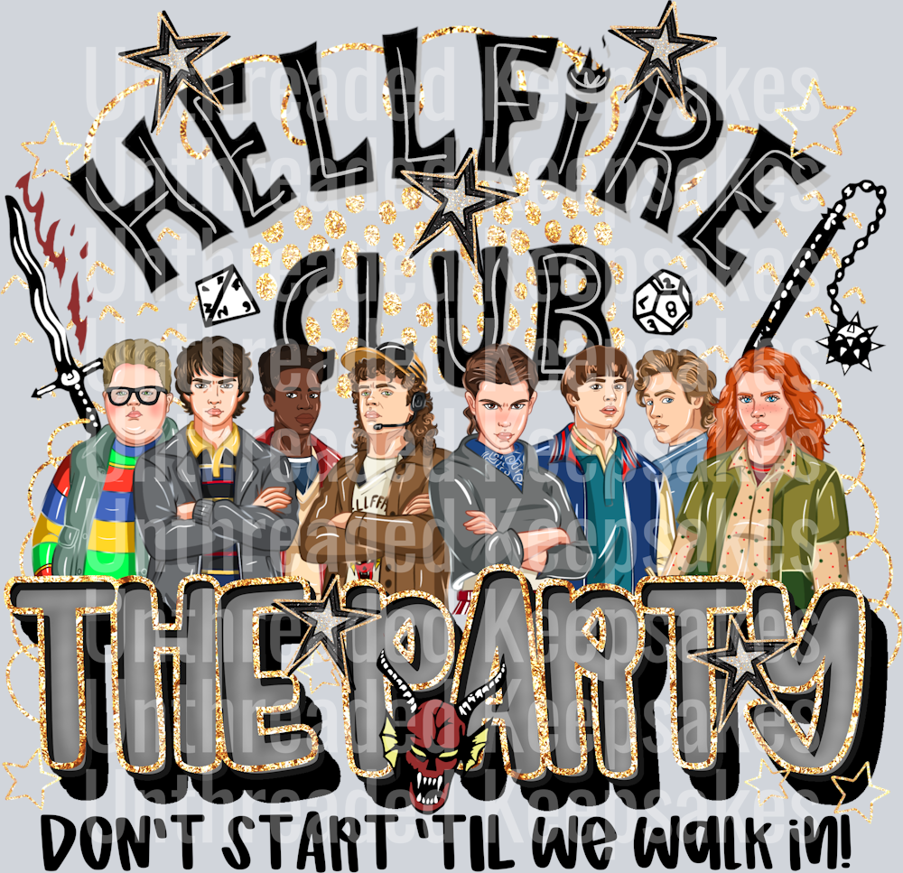 ST Hellfire Club Party DTF Transfer