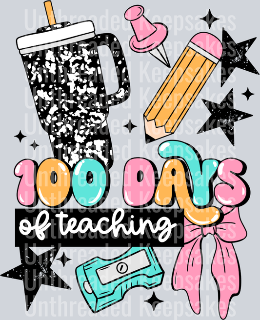 100_Days_teaching_ DTF Transfer
