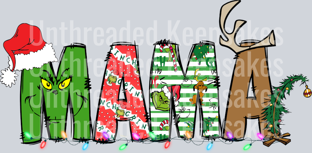 mama grinch  DTF Transfer