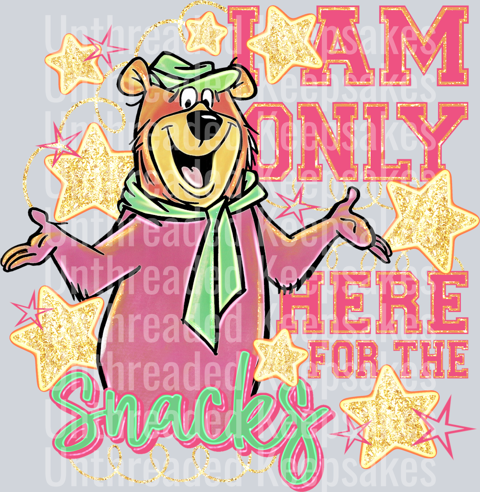 im only here for the snacks DTF Transfer