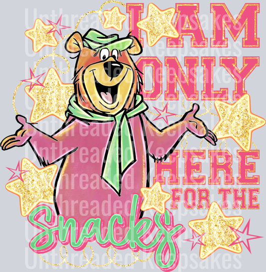 im only here for the snacks DTF Transfer