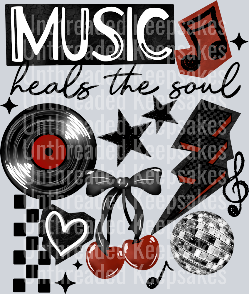 Music_Heals_The_Soul_Black_DTF Transfer