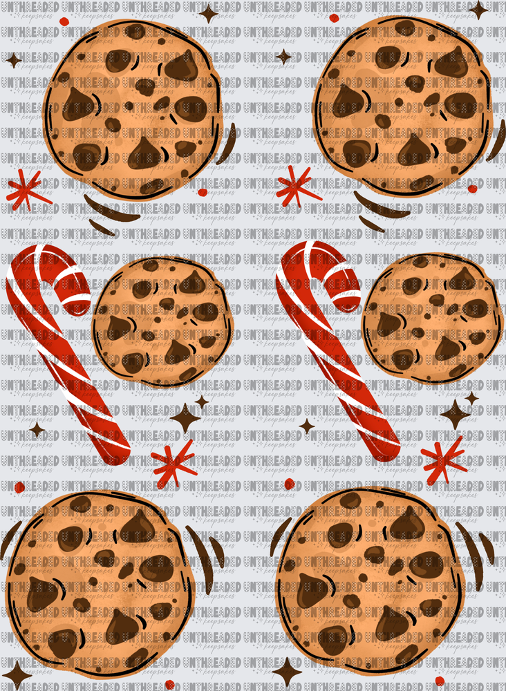 Christmas Chocolate Chip Cookies and Candy Canes