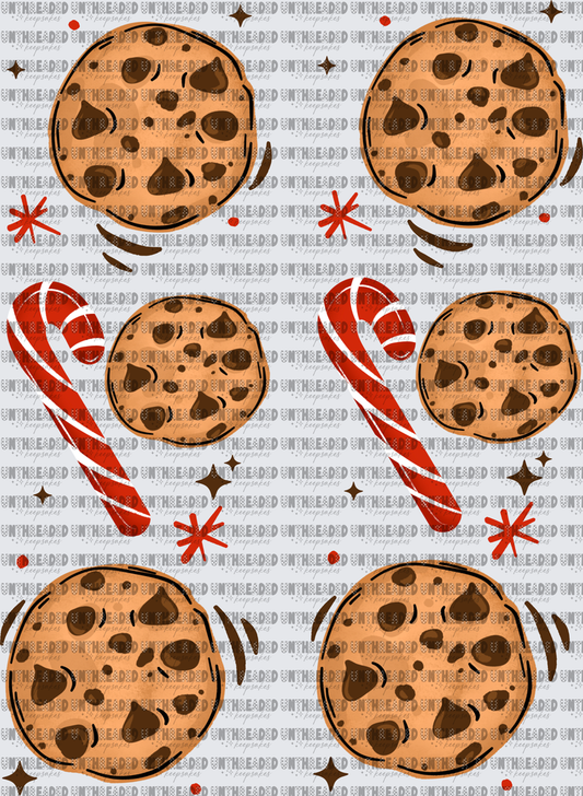 Christmas Chocolate Chip Cookies and Candy Canes