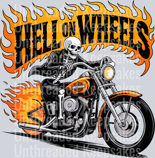 Hell On Wheels DTF Transfer