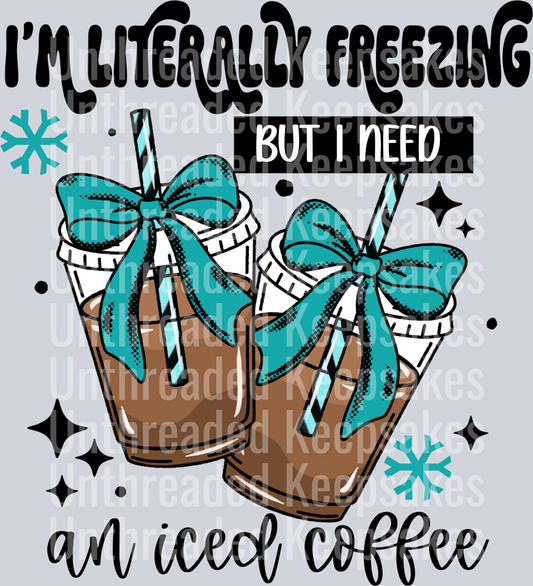 Literally_Freezing_Iced_Coffee Minnie Mickey Valentines DTF Transfer