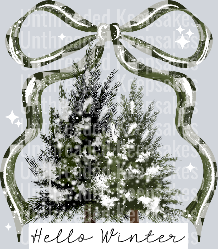 Hello_Winter_WhiteDTF Transfer