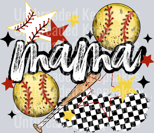 Mama_Softball DTF Transfer