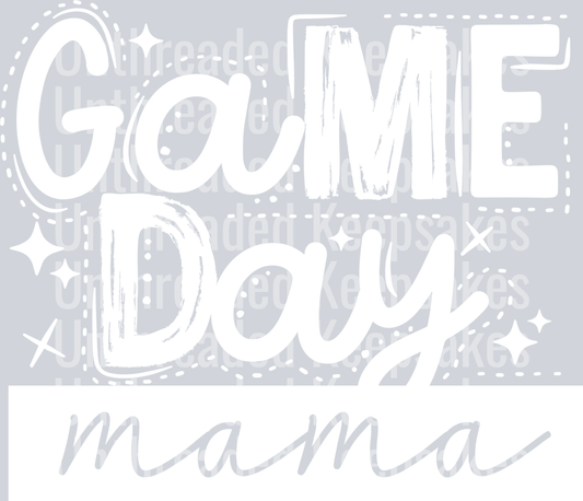 Gameday White single colorDTF Transfer