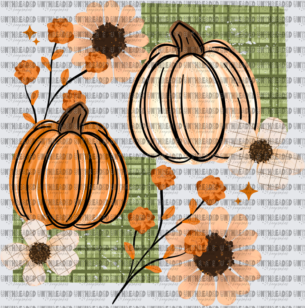 plaid pumpkins