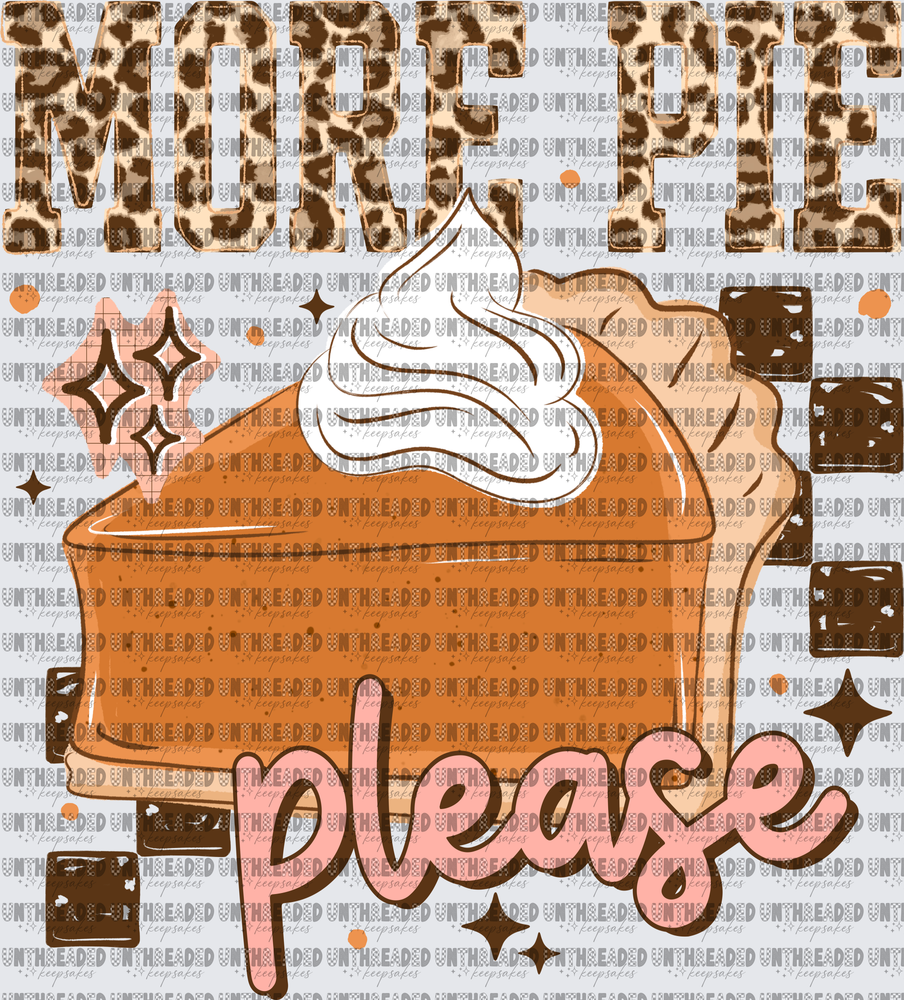 More Pie Please Leopard Print Pumpkin Pie Slice Whipped Cream