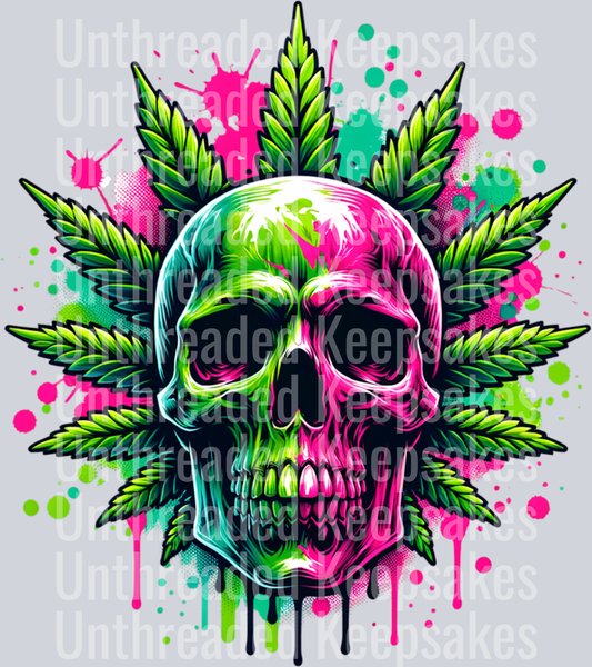Cannabis Skulls (12) DTF Transfer