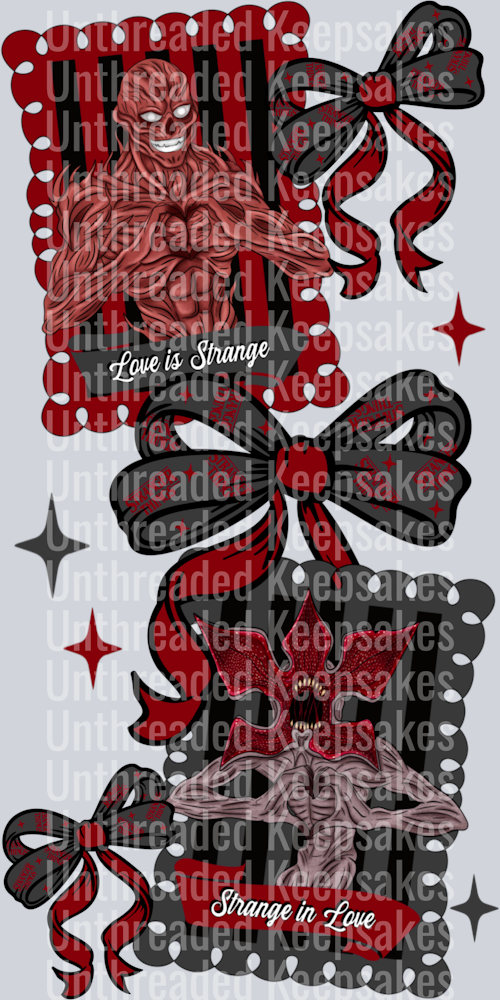 I Love You To The Upside Down & Back Sleeves DTF Transfer