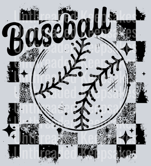 Baseball_Distressed_Single_Color_BlackDTF Transfer