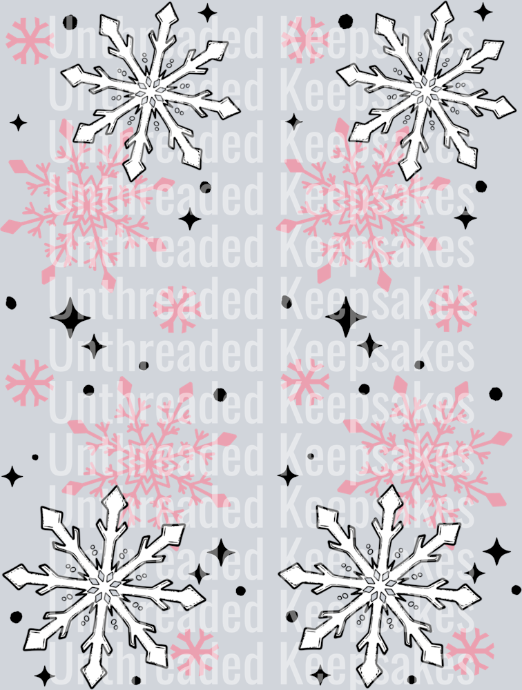 Pink_Snowflake_Sleeve_DTF Transfer