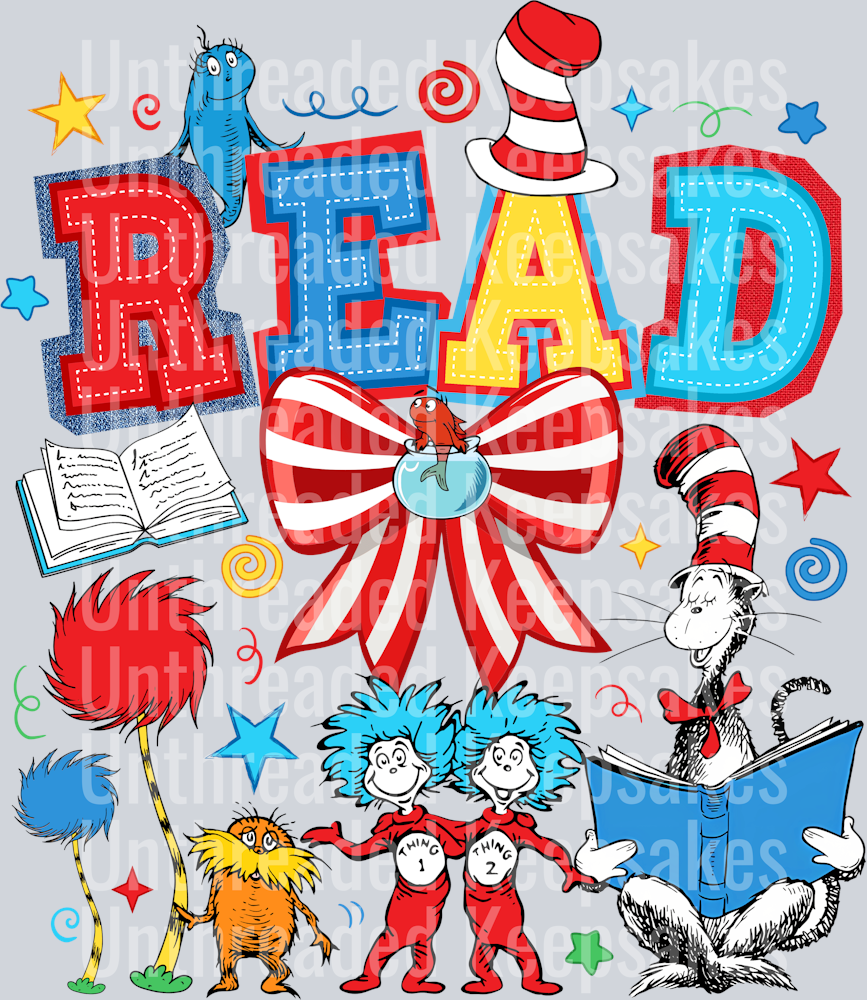 Dr Seuss Scrapbook ReadDTF Transfer
