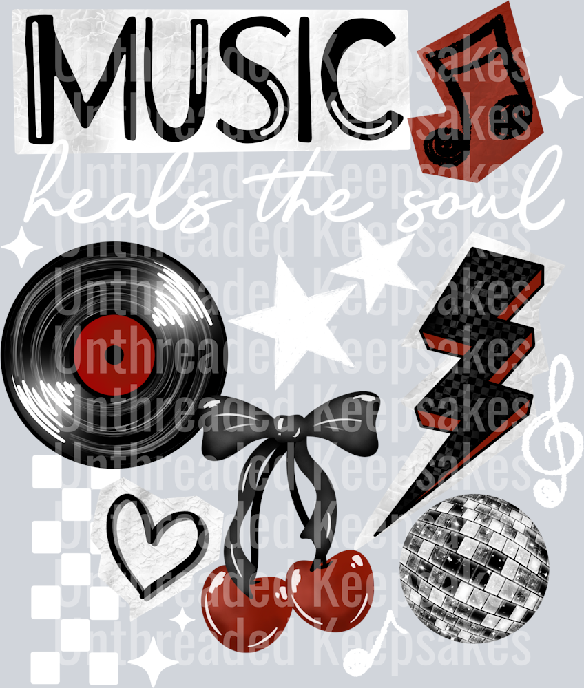 Music_Heals_The_Soul_White_ DTF Transfer