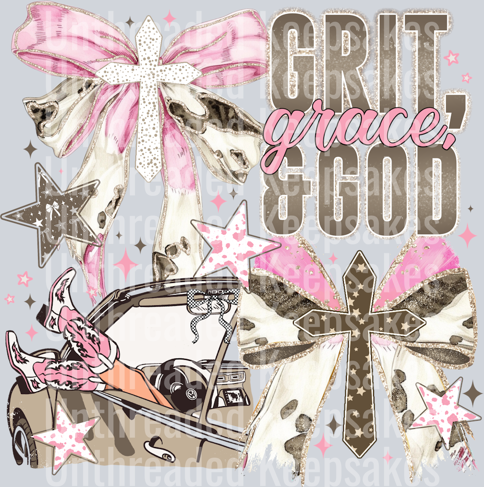 Grit grace and God  DTF Transfer