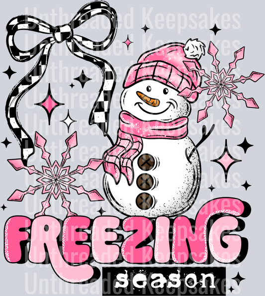 Freezing season snowmanDTF Transfer