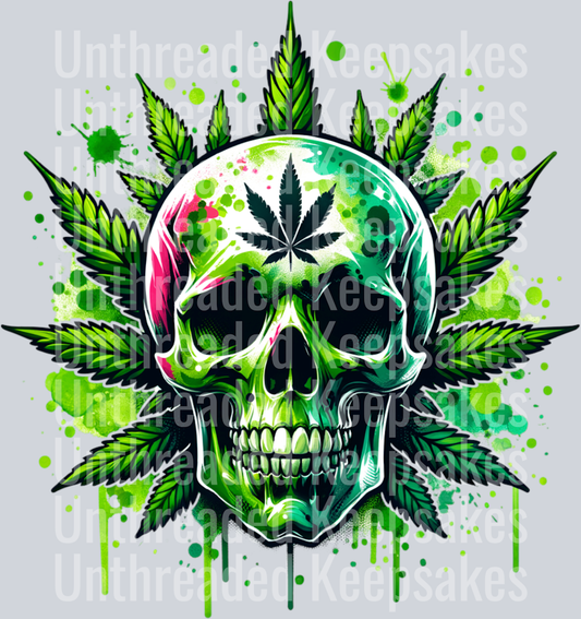Cannabis Skulls (1) DTF Transfer