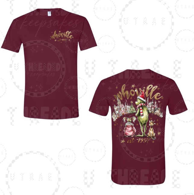 Whoville Grinch Christmas graphic T-shirt - size Large