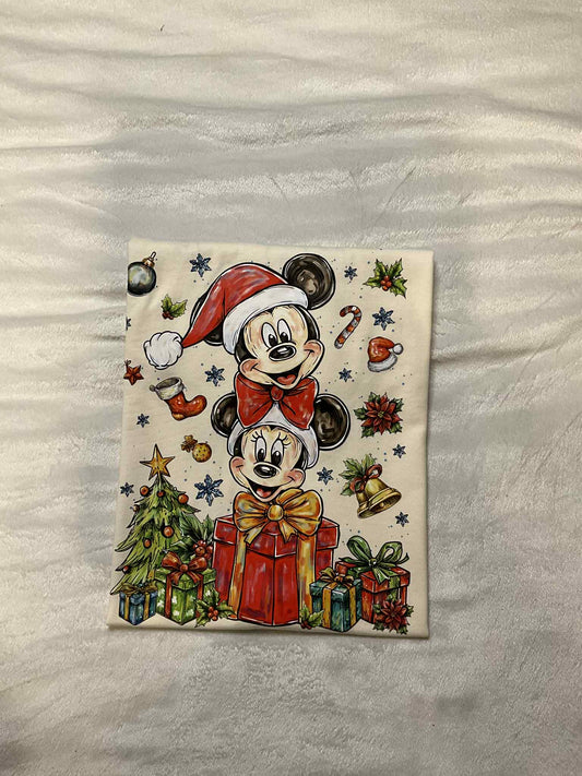 🎄🐭 Stacked Christmas Mouse Duo Holiday T-Shirt 🎁✨