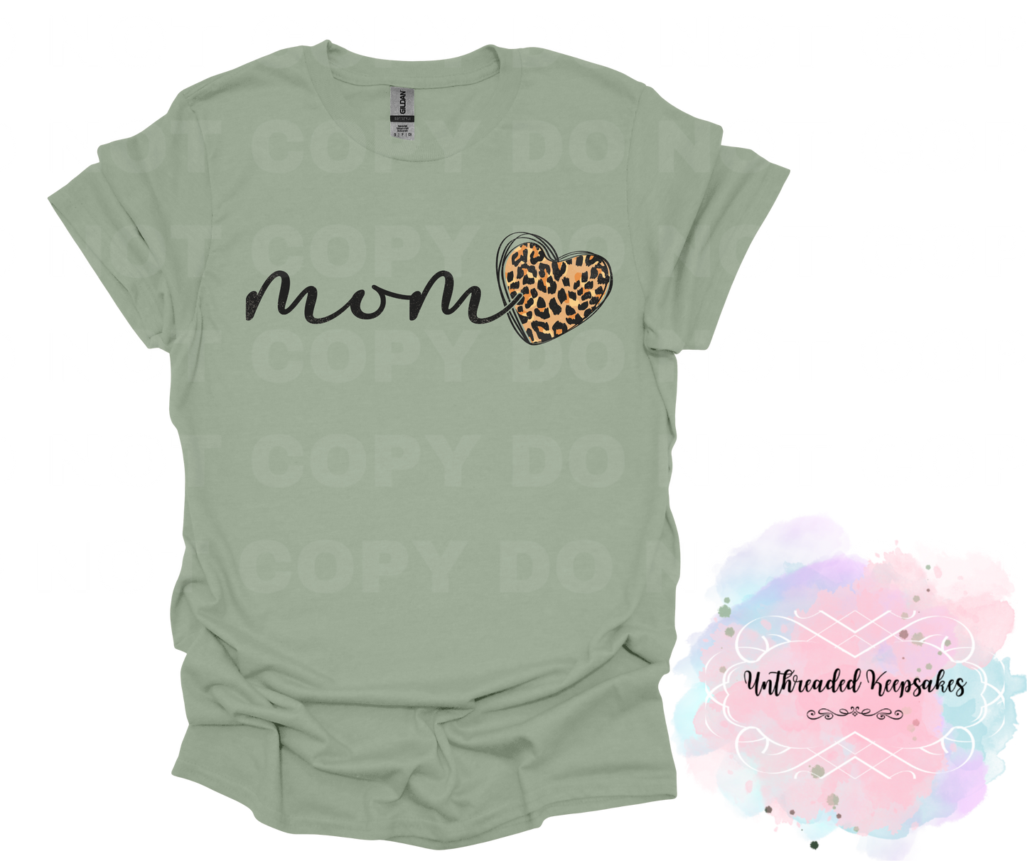 Mom Heart Animal Print T-Shirt