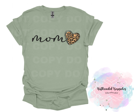 Mom Heart Animal Print T-Shirt